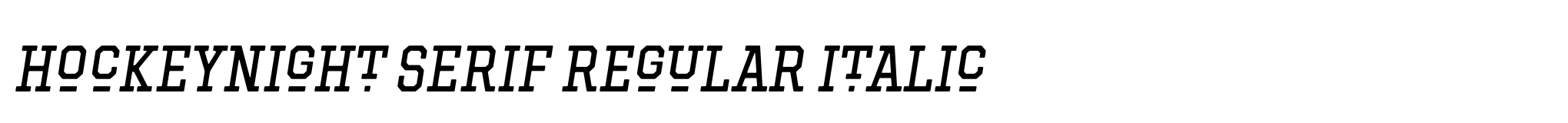 Hockeynight Serif Regular Italic image